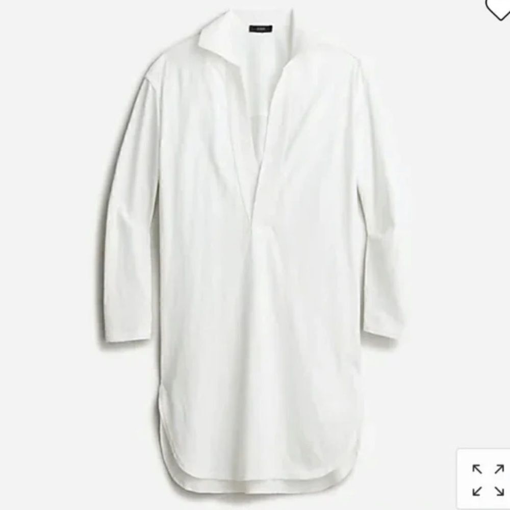 J. Crew V-neck slub cotton tunic dress